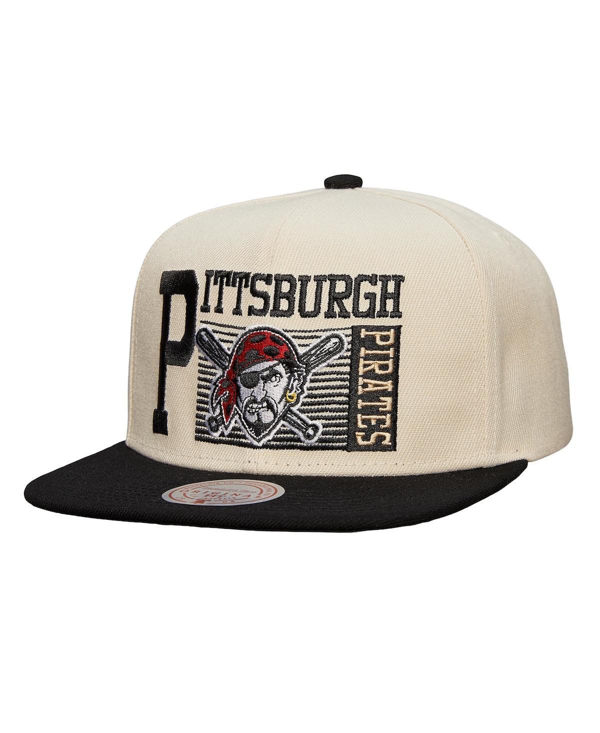 Mens Mitchell & Ness Cream Pittsburgh Pirates Cooperstown Collection Speed Zone Snapback Hat Product Image