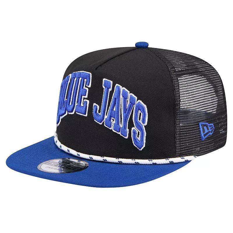 Mens New Era Black Toronto Blue Jays Throwback Meshback Golfer Hat Product Image