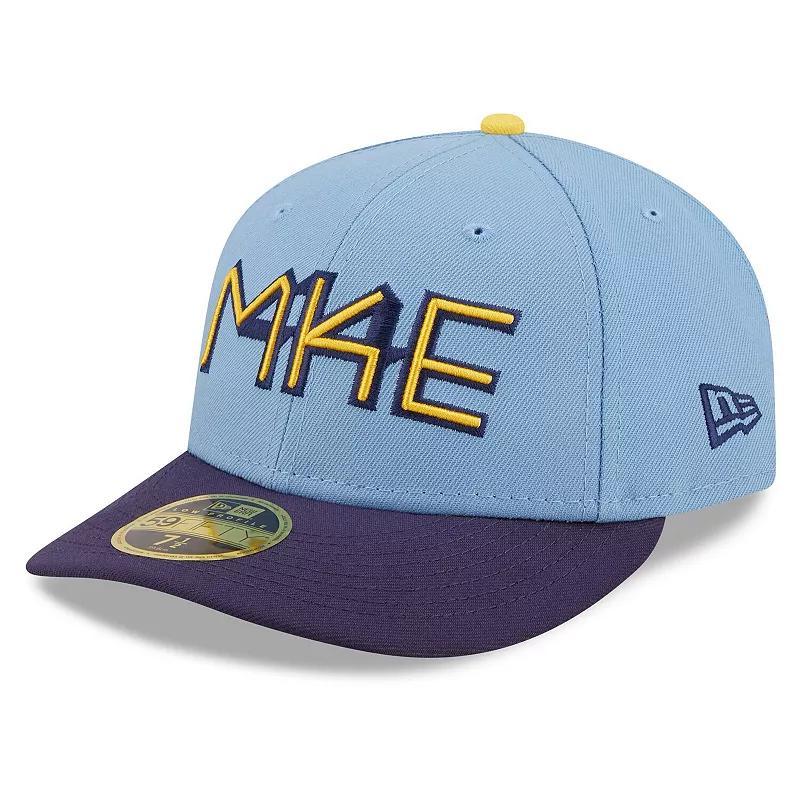 Mens New Era Powder Blue Milwaukee Brewers 2022 City Connect Low Profile 59FIFTY Fitted Hat Product Image