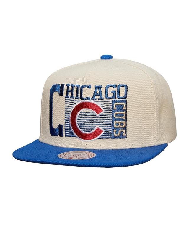 Mens Mitchell & Ness Cream Chicago Cubs Cooperstown Collection Speed Zone Snapback Hat Product Image