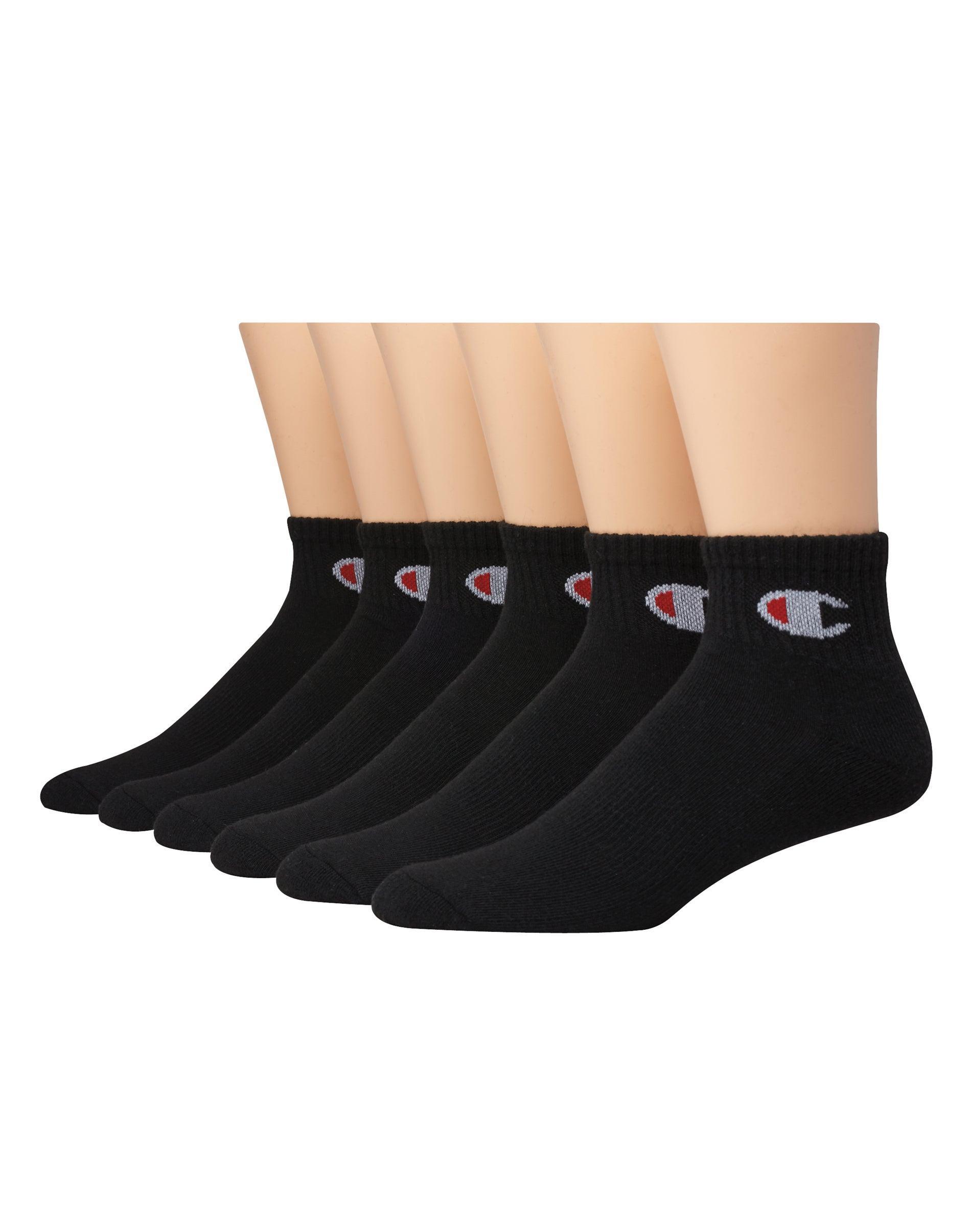 Champion Mens Ankle Socks, 6-pairs Heather Grey 10-13 Product Image