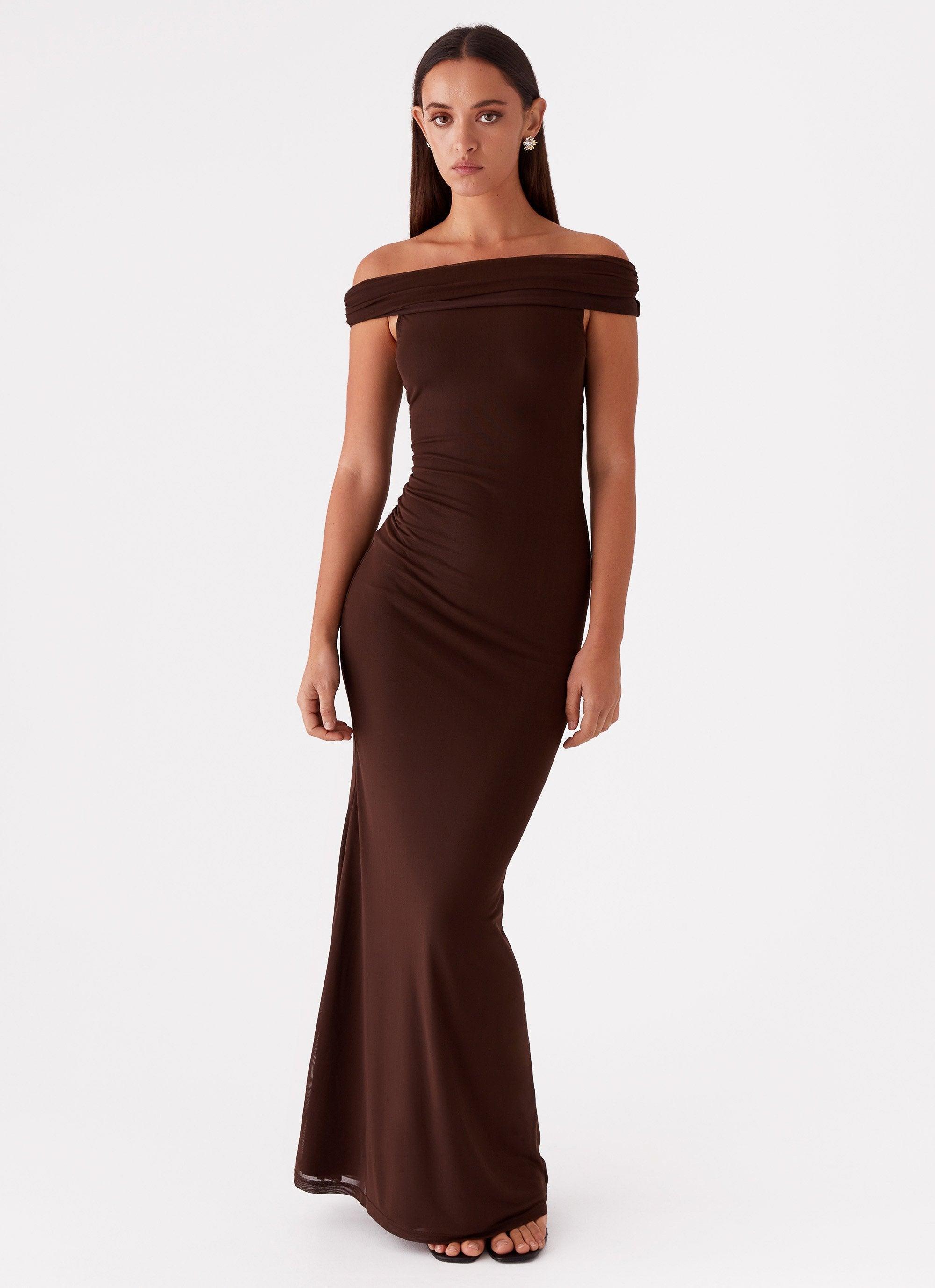 Marilyn Maxi Dress - Chocolate Product Image