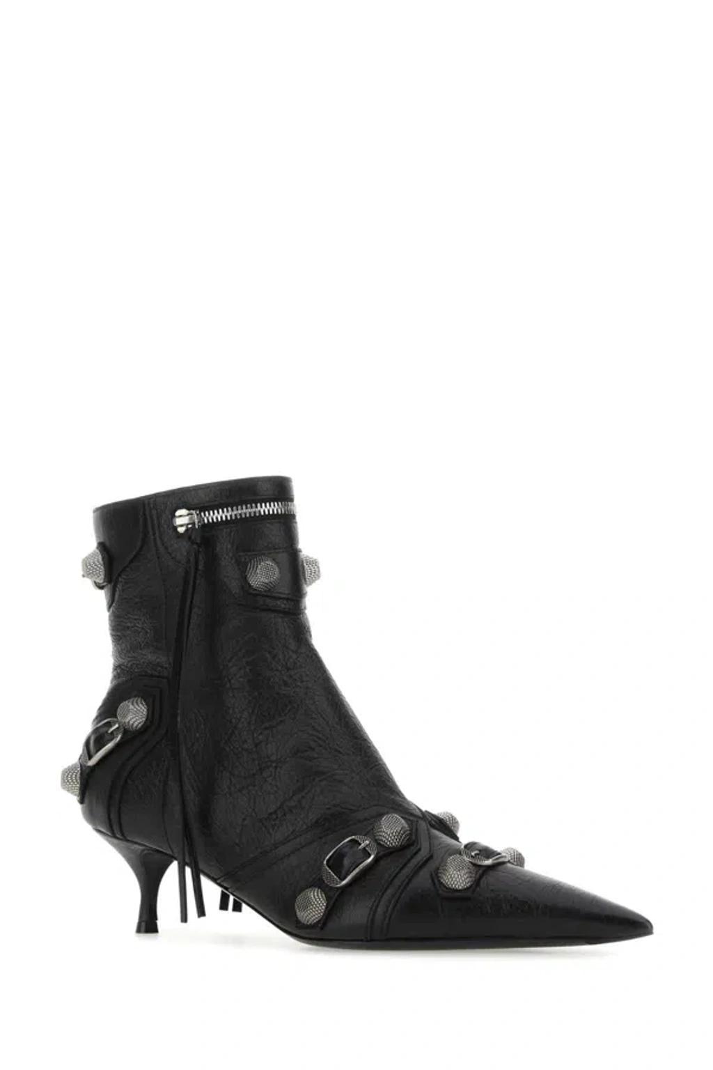 BALENCIAGA Cagole Mini Ankle Boots With 5 Cm Heel Height In Black Product Image