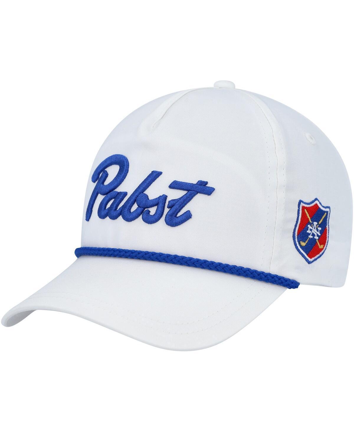 Mens American Needle White Pabst Blue Ribbon Rope Snapback Hat Product Image