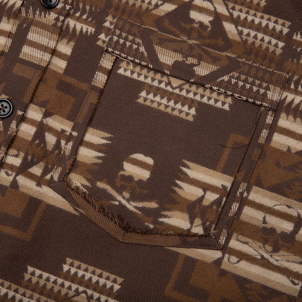 Chimayo Jacquard Button-Down Shirt - Brown Male Product Image