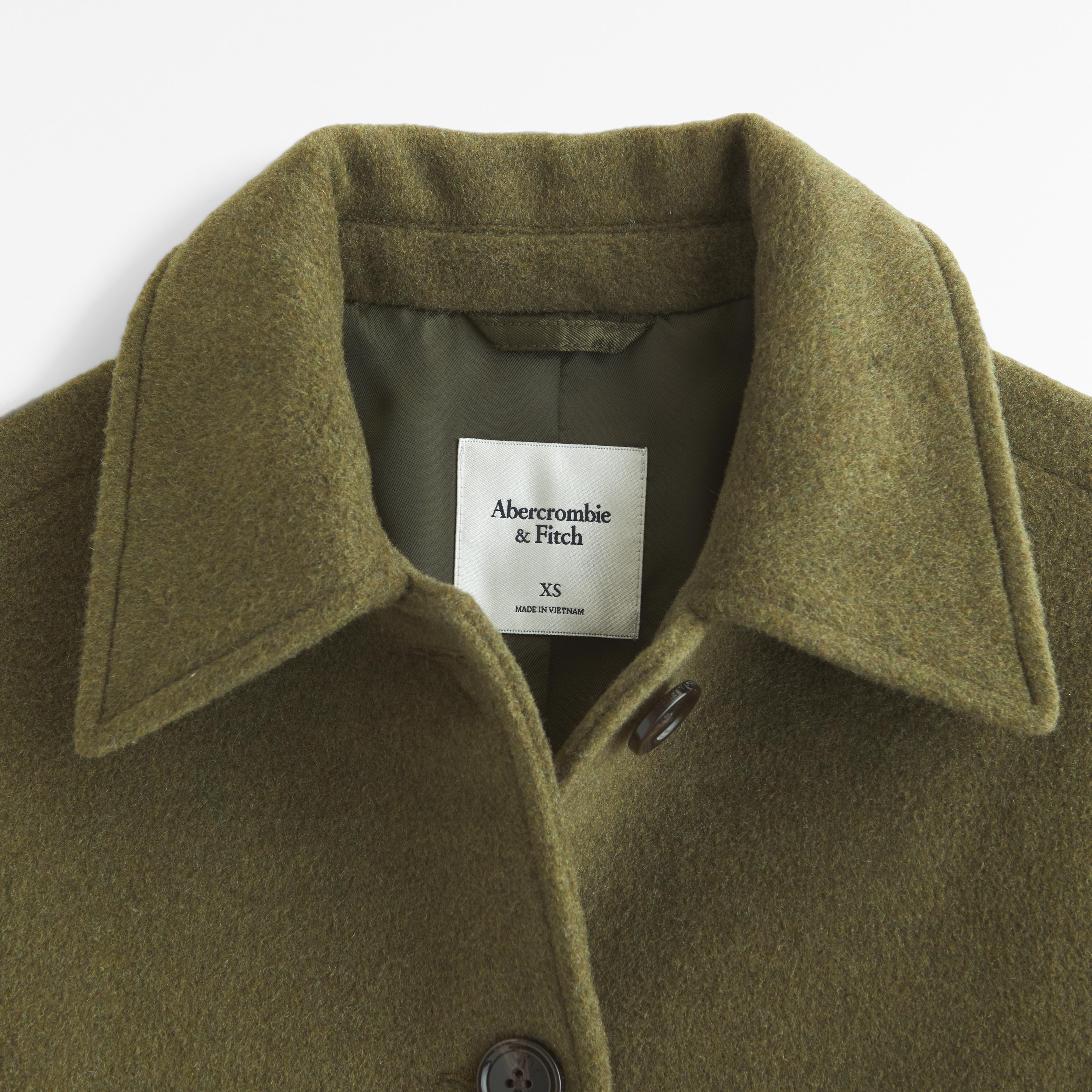 Wool-Blend Short Coat Product Image