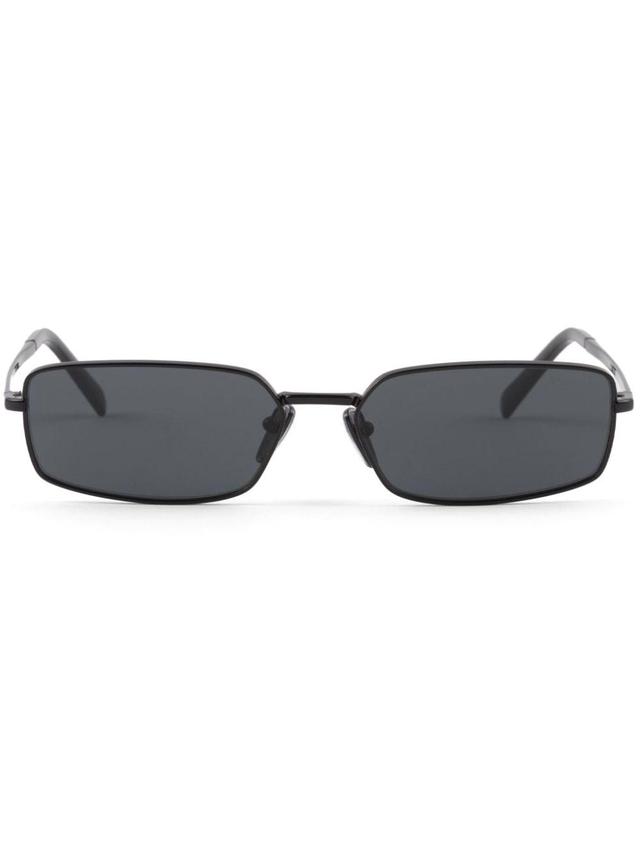 Tinted Rectangle-frame Sunglasses In Black Product Image