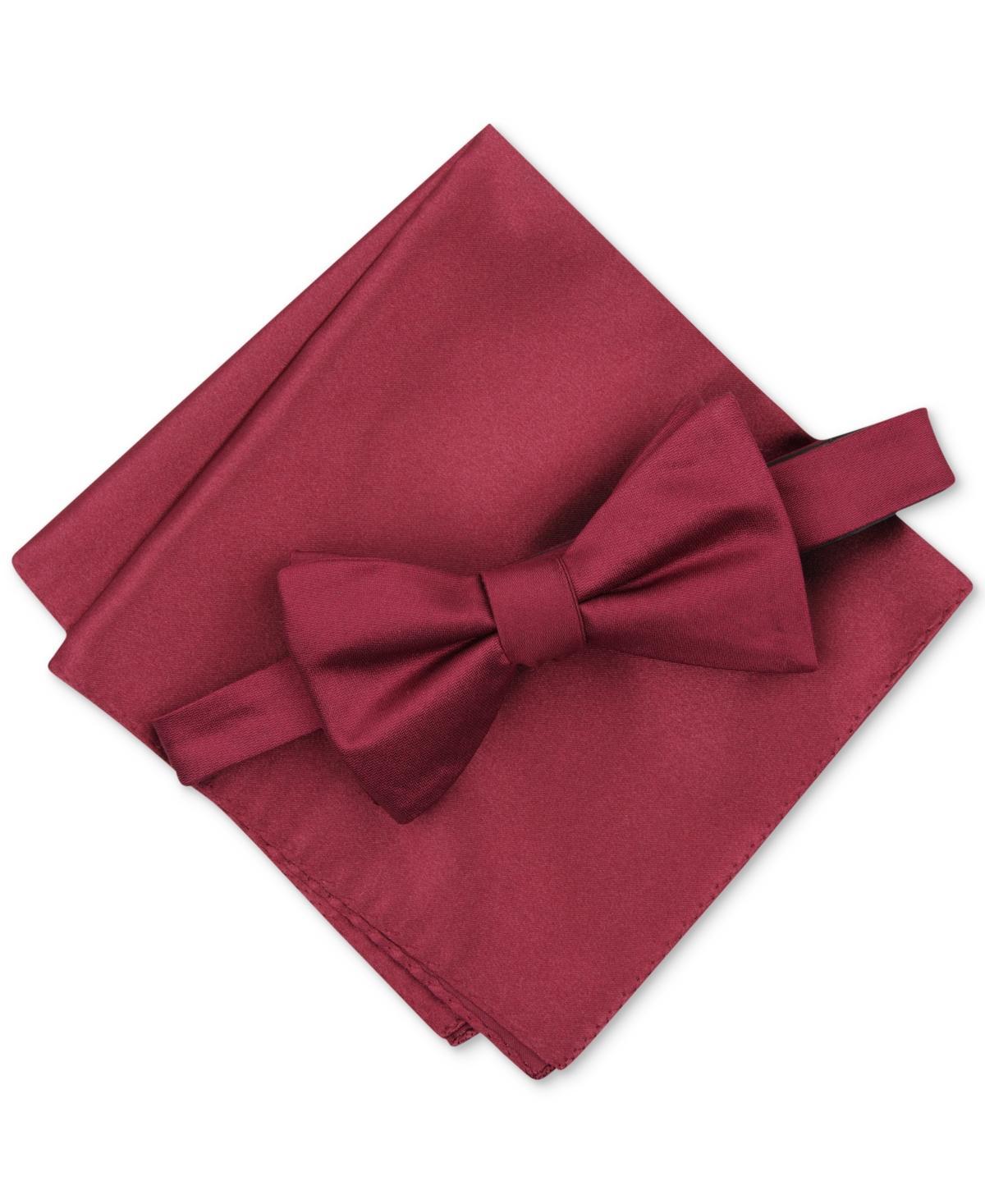 Alfani Mens Solid Texture Pocket Square and Bowtie, Created for Macys Product Image