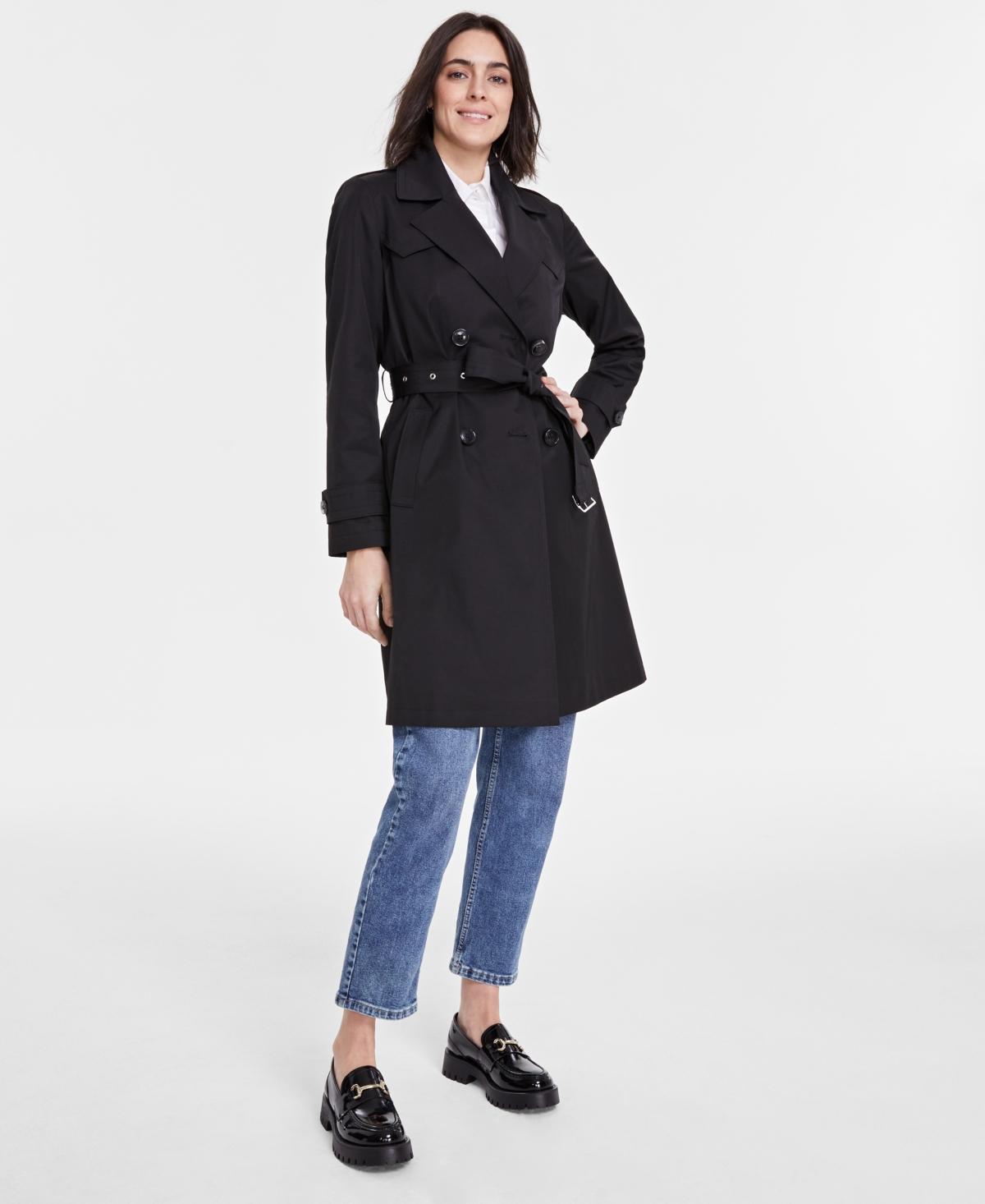 Via Spiga Womens Double-Breasted Belted Trench Coat Product Image