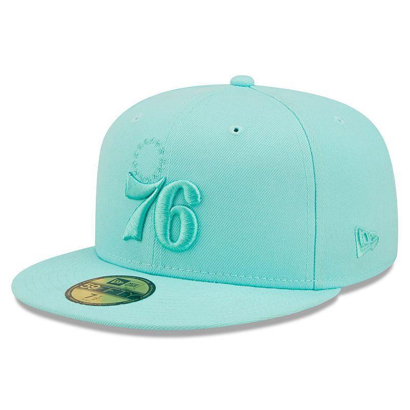 Mens New Era Turquoise Philadelphia 76ers Color Pack 59FIFTY Fitted Hat Product Image