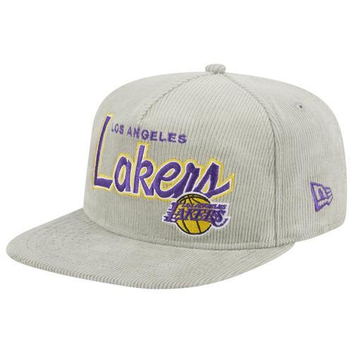 New Era Mens Los Angeles Lakers New Era Lakers Golfer Cord Snapback Cap - Mens Product Image