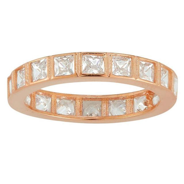 Sunkissed Sterling Cubic Zirconia Band Ring, Womens Rose Gold Tone Product Image