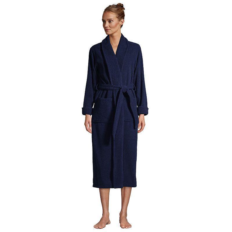 Womens Lands End Cotton Terry Long Spa Bath Robe Product Image