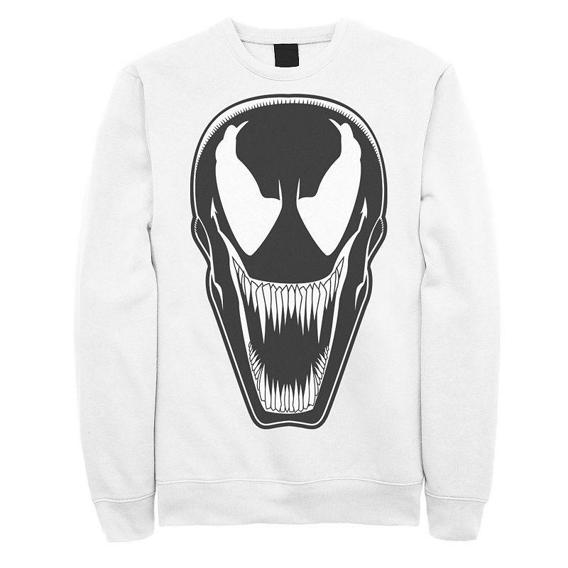 Mens Marvel Venom Iconic Openmouth Symbiote Face Graphic Fleece Pullover Product Image