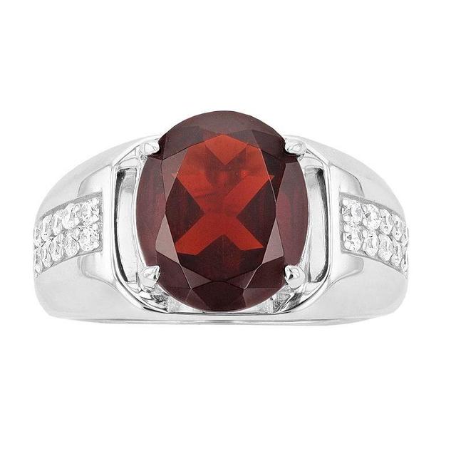 SIRI USA by TJM Sterling Silver Garnet & Cubic Zirconia Ring, Womens Product Image