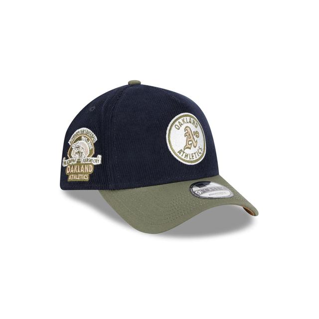 Oakland Athletics Navy 9FORTY A-Frame Snapback Hat Male Product Image