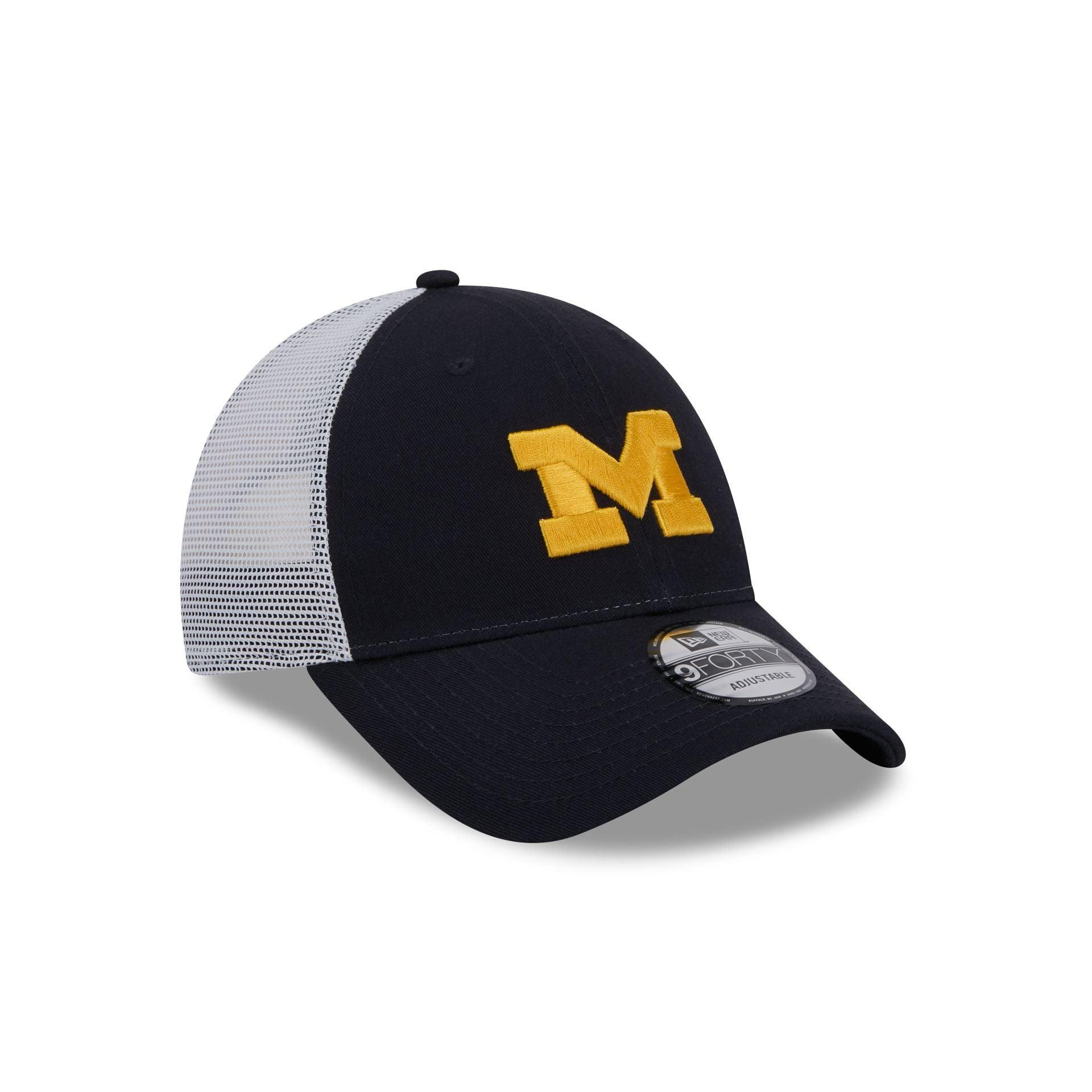 Michigan Wolverines Blue 9FORTY Trucker Hat Male Product Image