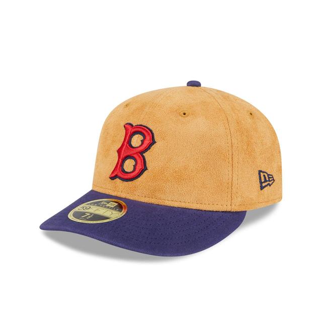 Boston Red Sox Tan Texture Low Profile 59FIFTY Fitted Hat Male Product Image