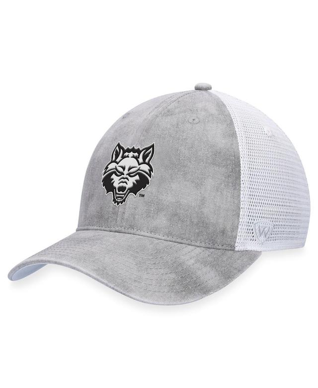 Mens Top of the World Gray/White Arkansas Razorbacks Slate Trucker Adjustable Hat Product Image