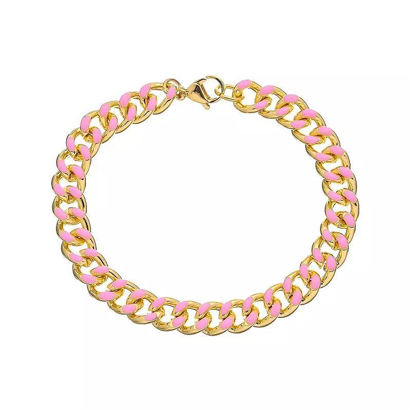 Juvell 18K Gold Plated Pink Accent Bracelet, Womens, Two Tone Product Image