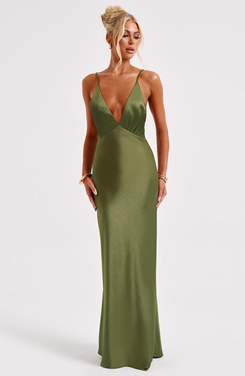 Anja Maxi Dress - Khaki Product Image