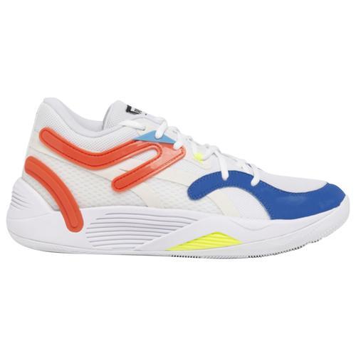 PUMA Mens TRC Blaze Court - Basketball Shoes Puma White/Cherry Tomato Product Image