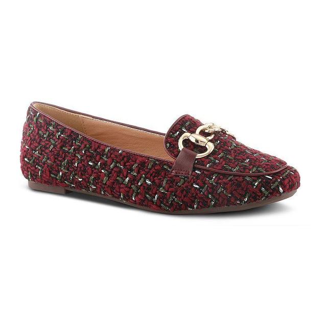 Patrizia Knit-Knot Womens Slip-On Loafers Red Team Product Image