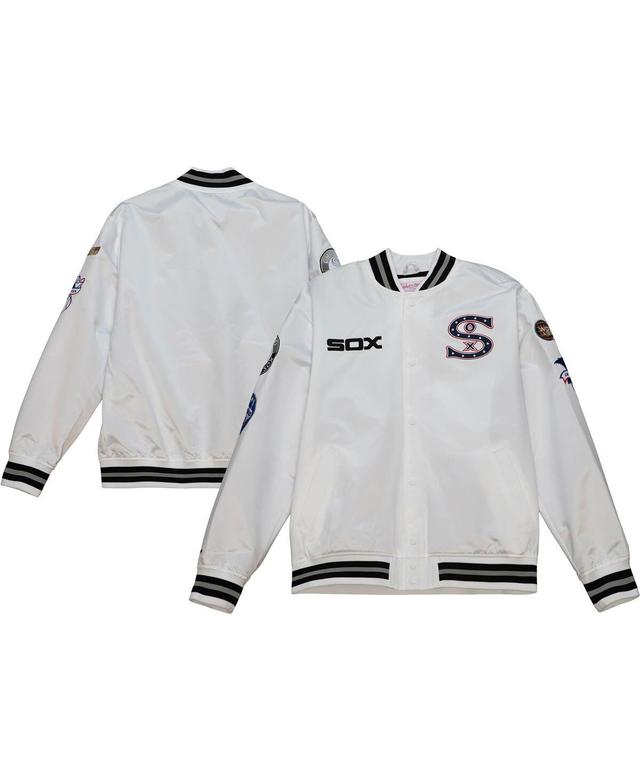 Mens Mitchell & Ness Chicago Sox City Collection Satin Full-Snap Varsity Jacket Product Image