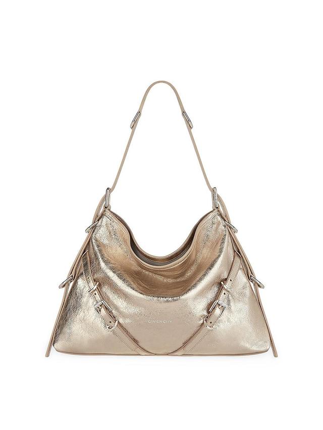 Givenchy Medium Voyou Metallic Leather Hobo Bag Product Image