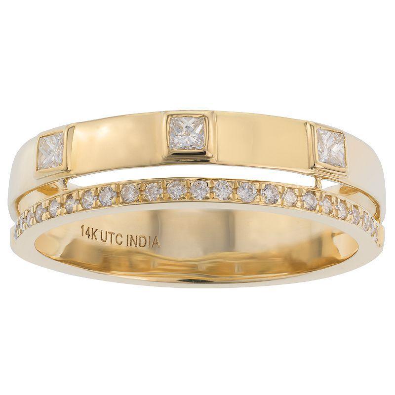 Luxle 14k Gold 1/4 Carat T.W. Diamond Band Ring, Womens Yellow Product Image