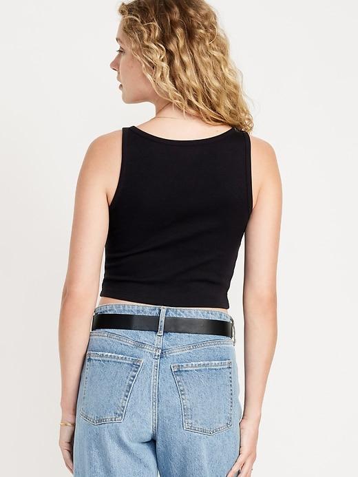 Ribbed Crop Tank Top Product Image