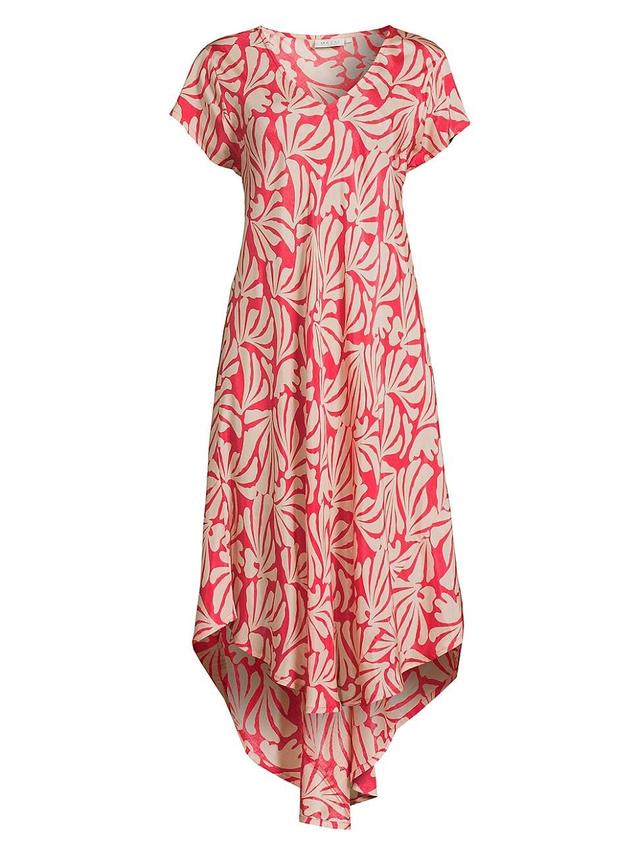 Womens Nebili Printed V-Neck Midi-Dress Product Image