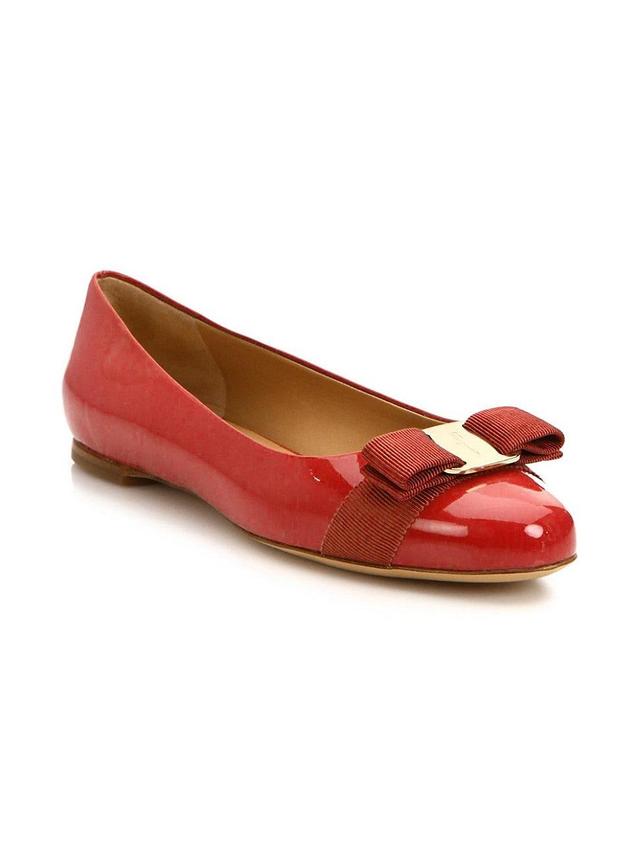 FERRAGAMO Varina Leather Flat Product Image