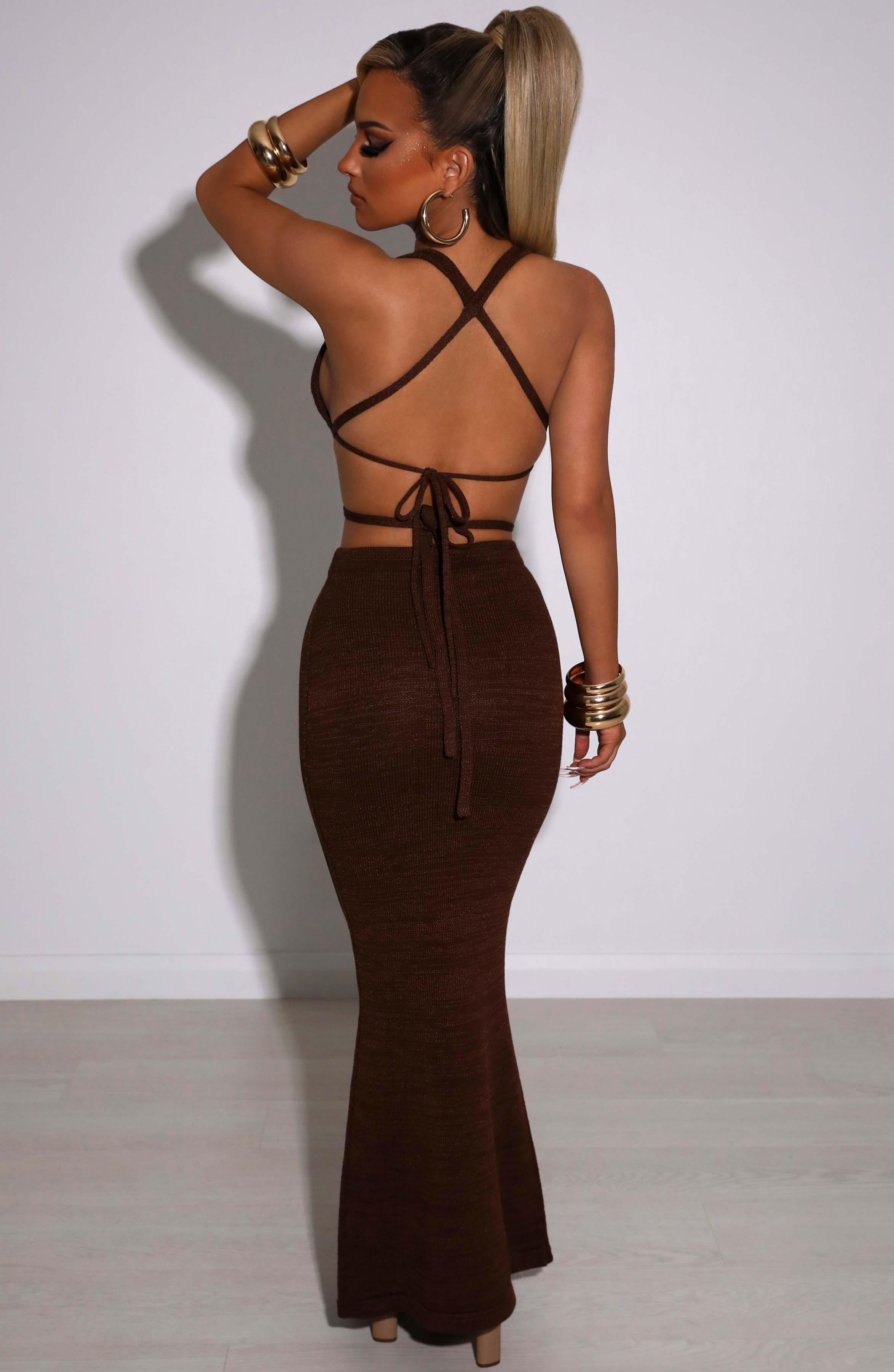 Alexa Maxi Skirt - Chocolate Product Image