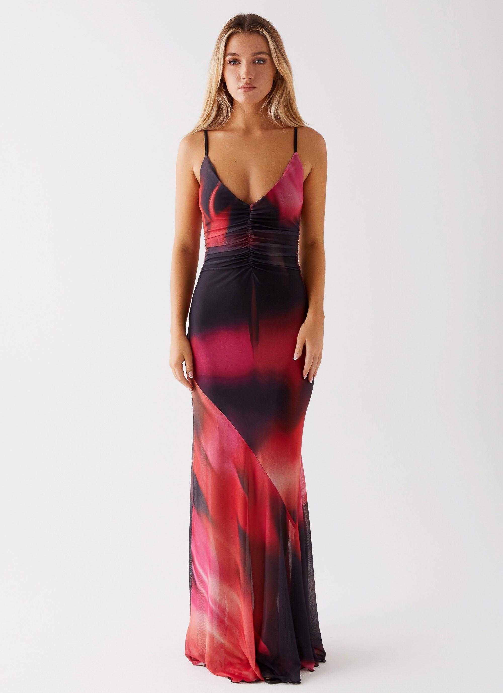 Charley Maxi Dress - Pink Print Product Image