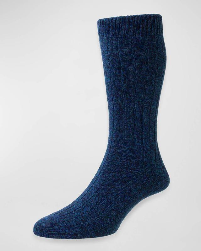 Mens Rib-Knit Crew Socks Product Image