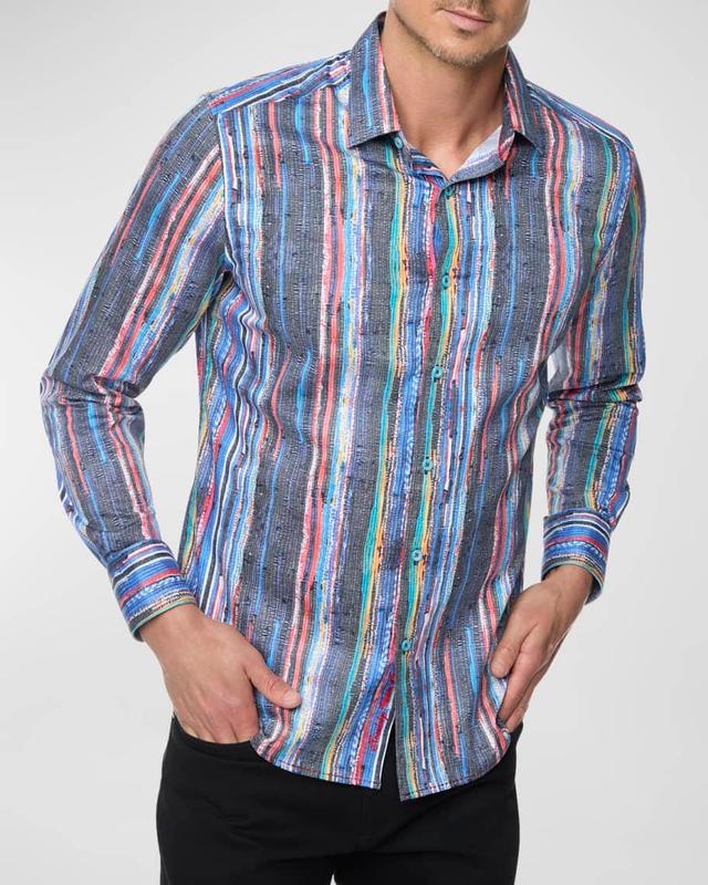 Men's Baja Woven Stripe Sport Shirt Product Image