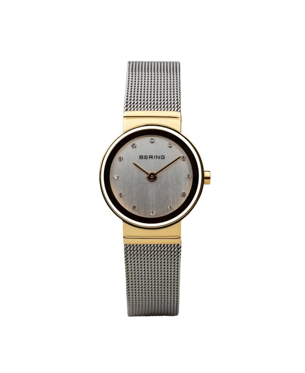 Bering Ladies Classic Two-Tone Stainless Steel Mesh Watch - Silver Product Image