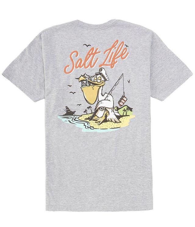 Salt Life Short Sleeve Gone Fishing Heathered Graphic T-Shirt Product Image