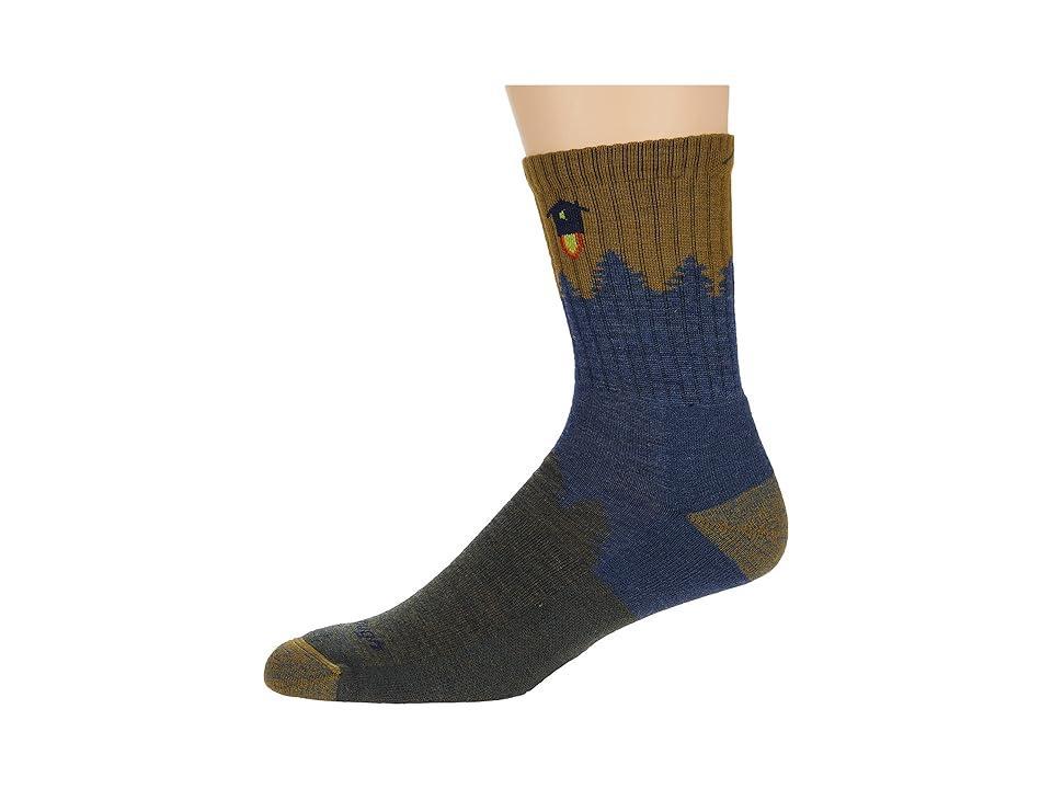 Darn Tough Vermont Number 2 Micro Crew Cushion (Denim) Men's Crew Cut Socks Shoes Product Image