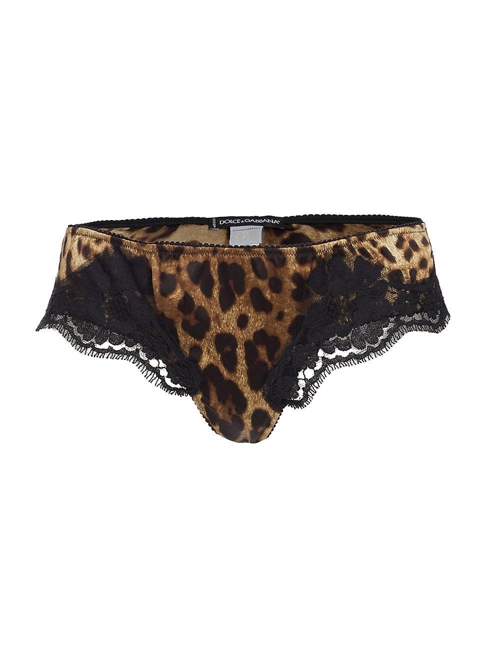 Womens Lace & Silk-Blend Briefs Product Image