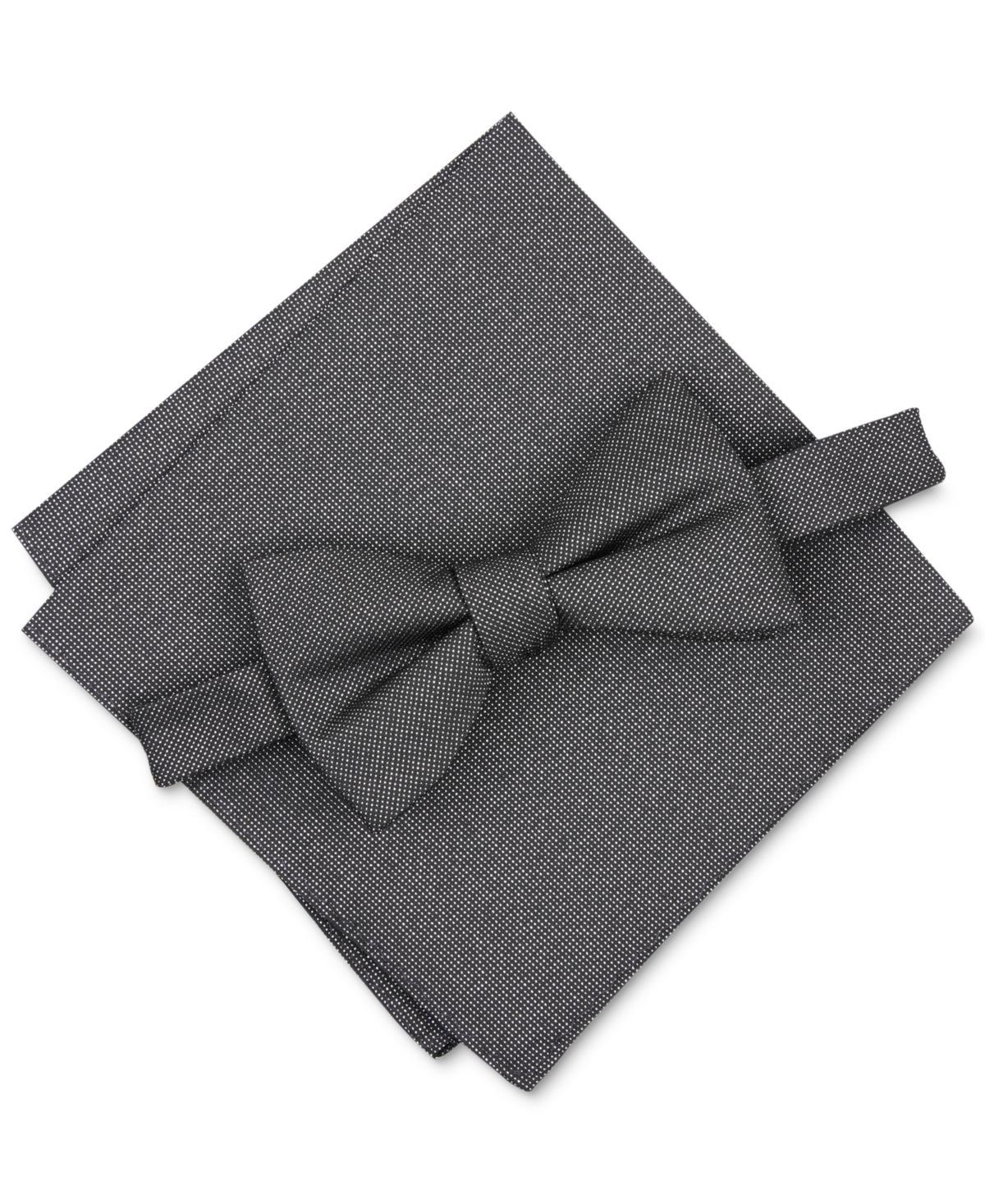 Alfani Mens Solid Texture Pocket Square and Bowtie, Created for Macys Product Image