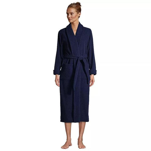 Petite Lands End Cotton Terry Long Spa Bath Robe, Womens Product Image