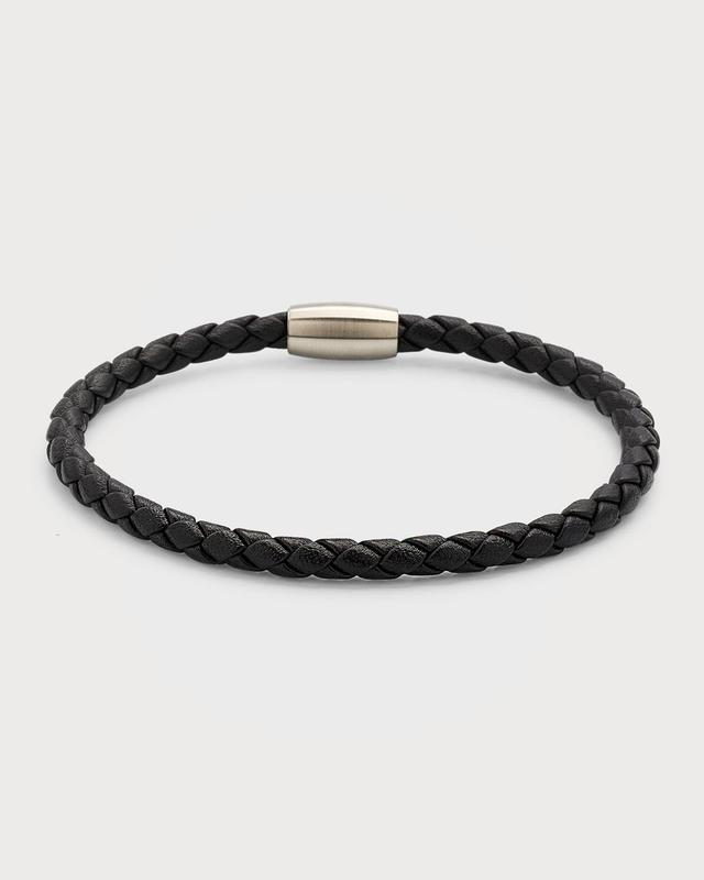 Mens Magnet Clasp Leather Bracelet Product Image