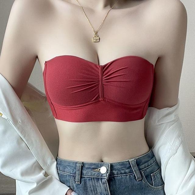 Sleeveless Plain Bra Product Image