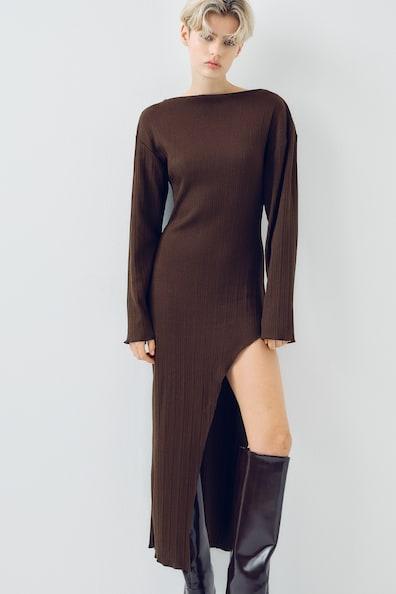 Ribbed asymmetric dress Product Image