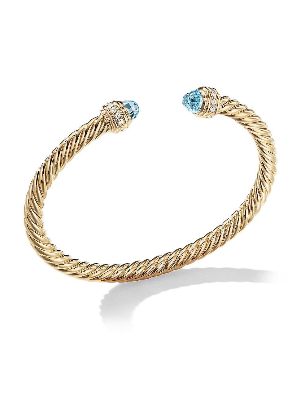 Womens Classic Cablespira Bracelet in 18K Yellow Gold Product Image