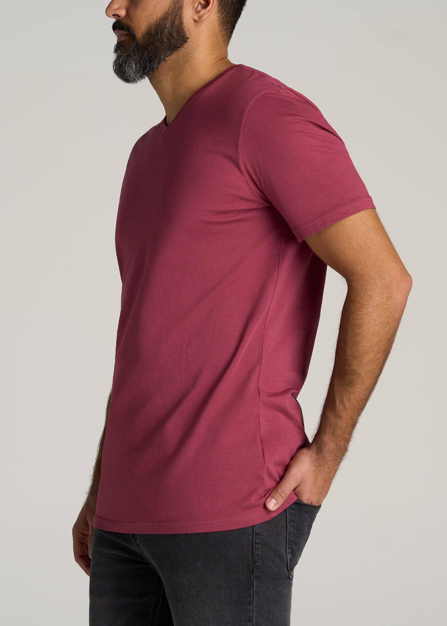 The Everyday REGULAR-FIT V-Neck Tall Men's T-Shirt in Garnet Red Male Product Image