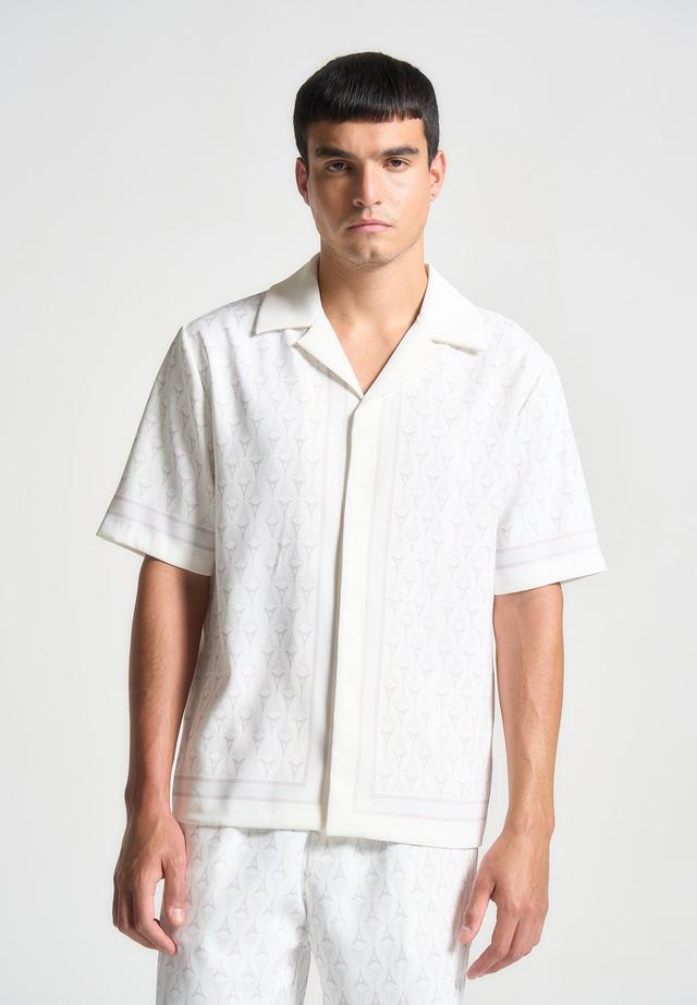 Eiffel Monogram Resort Shirt - White Male Product Image