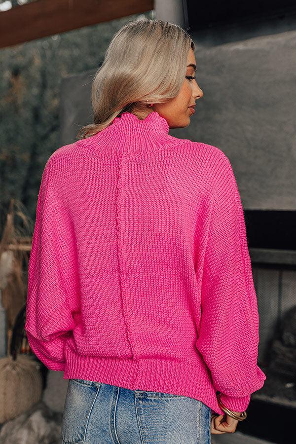 Apple Picking Pretty Knit Sweater In Bubblegum Pink Product Image